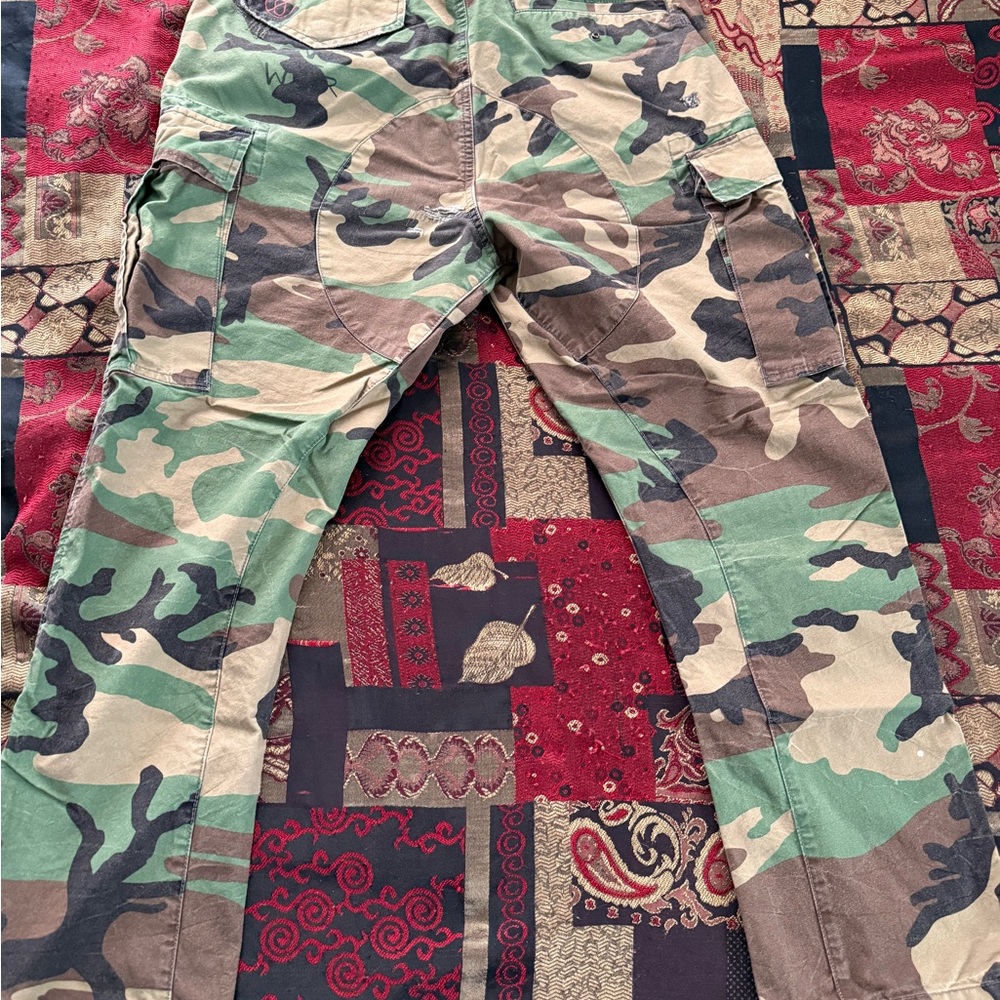 Polo Ralph Lauren Patchwork Woodland Camo/Multi-Color Straight Leg Jeans 35x30 - Picture 8 of 14